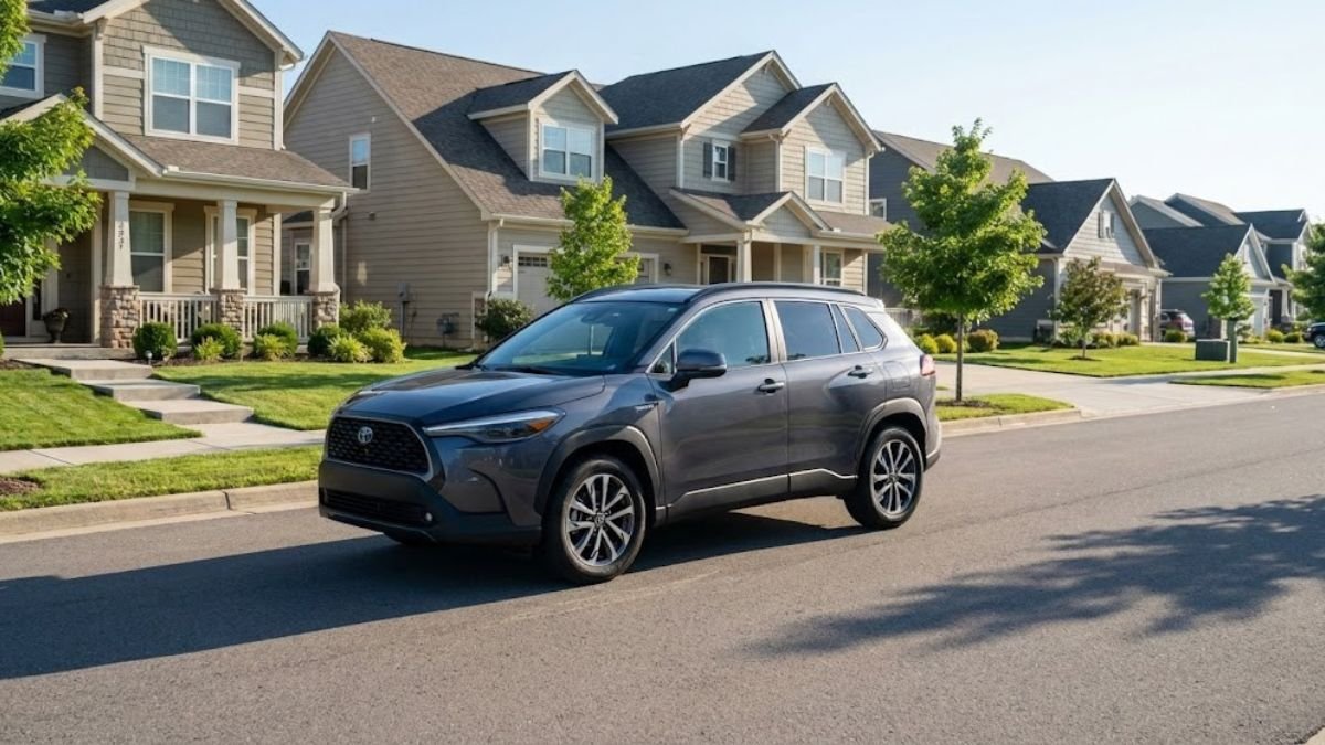 Toyota Corolla Cross Hybrid SUV shown in the USA highlighting price, trims, and fuel economy