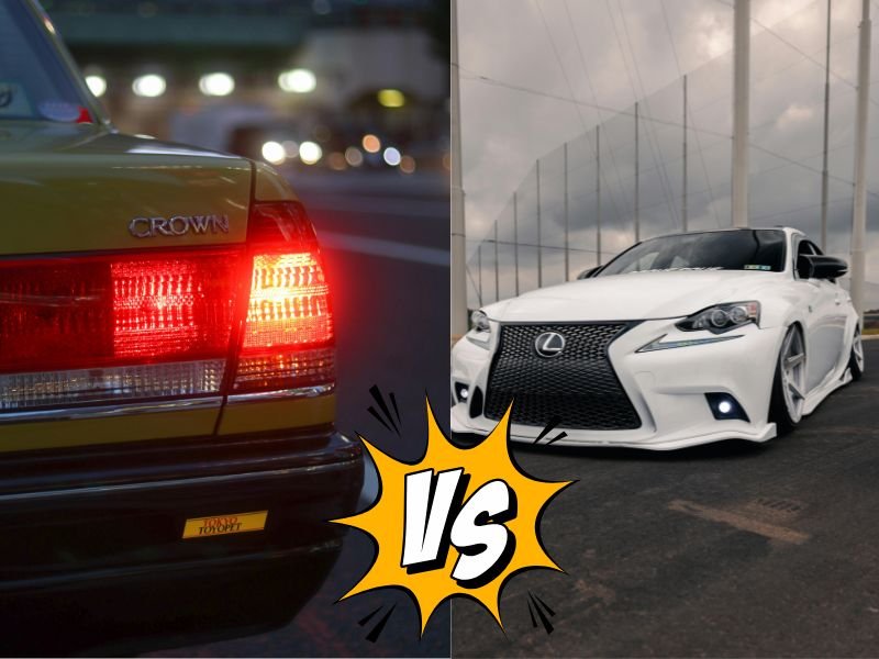 Toyota Crown comparison with competing premium sedans