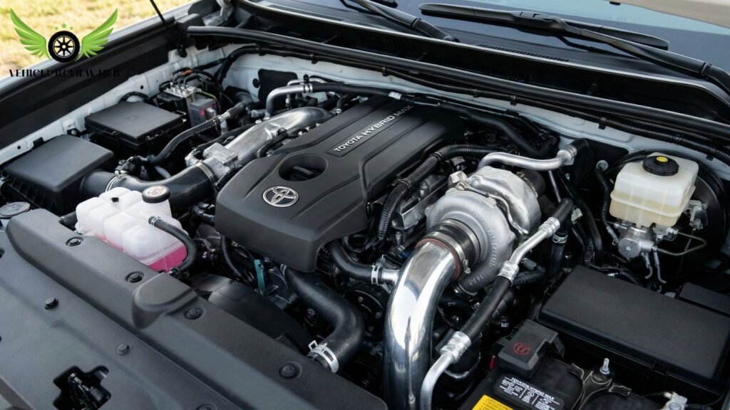 Toyota 4Runner turbocharged engine bay showing engine components and performance design