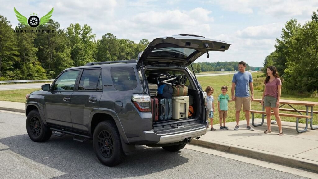 Toyota 4Runner driving on highway during road trip showing daily and adventure use