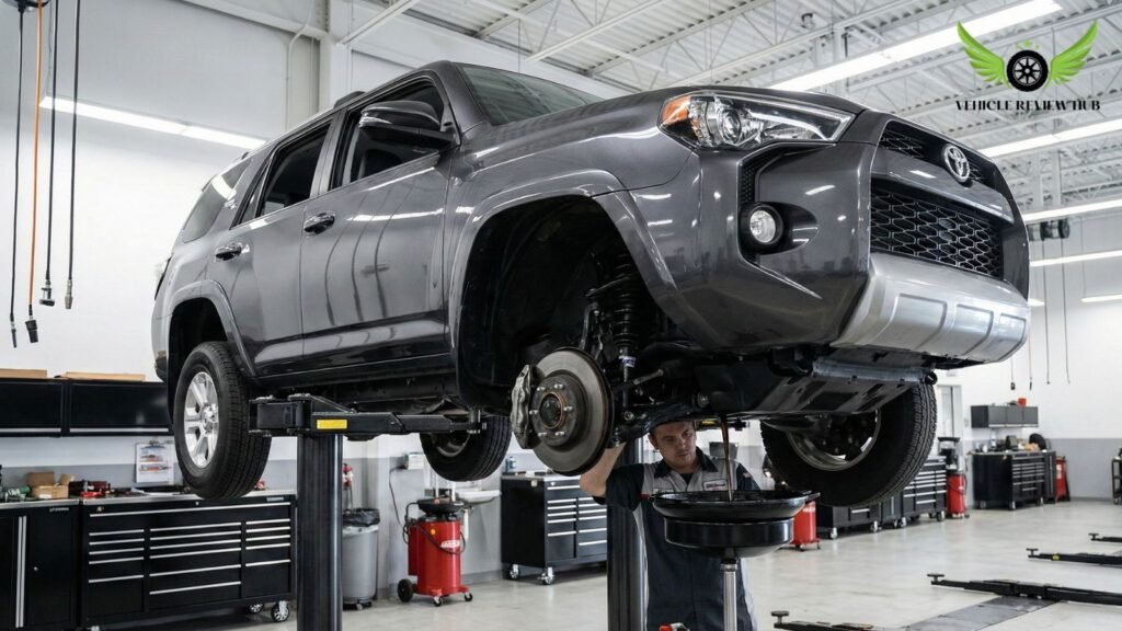 Toyota 4Runner oil change and routine maintenance service in USA garage