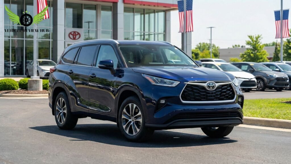 Toyota Highlander displayed at a dealership in the USA