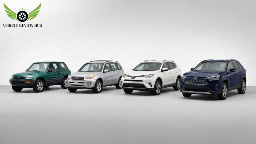 Toyota RAV4 generation timeline from early models to 2026 redesign