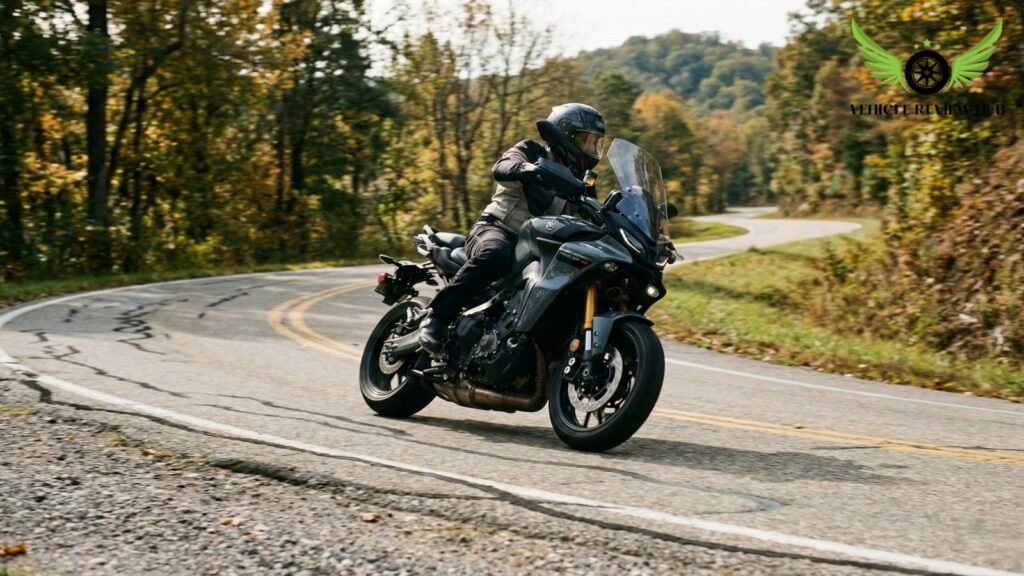 Yamaha Tracer 9 GT touring ride showing comfort and stability