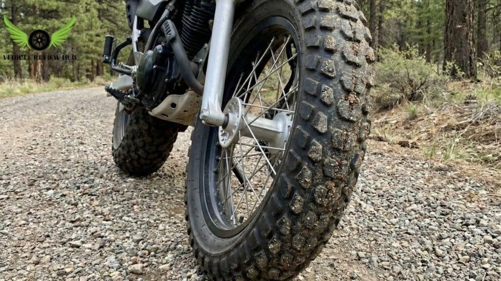 Yamaha TW200 fat tire design for stability