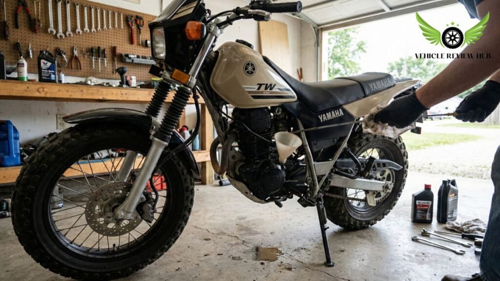 Yamaha TW200 routine maintenance overview USA