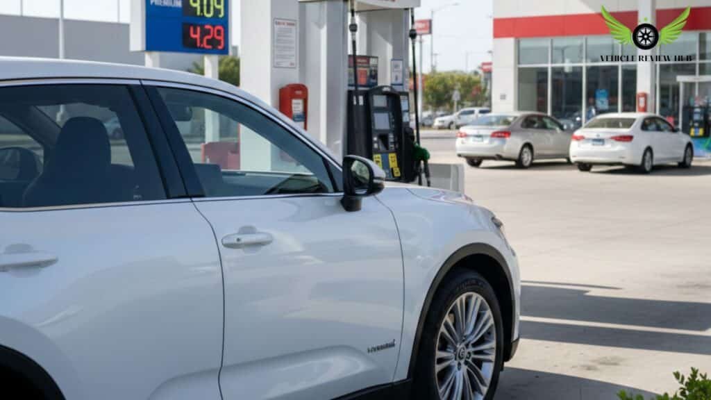 Toyota Crown Signia driving showing fuel efficiency and running cost savings