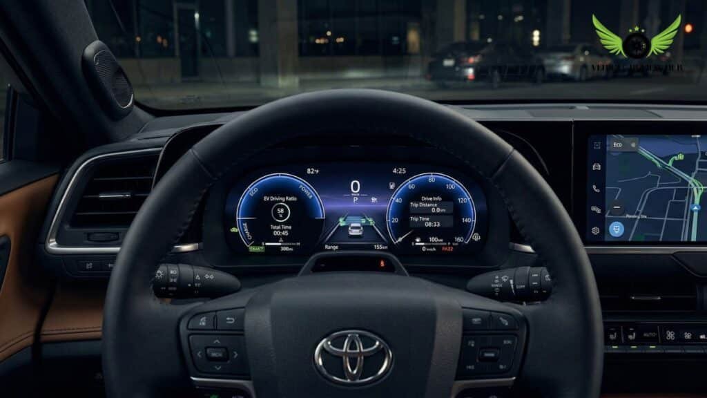 Toyota Crown Signia digital instrument cluster display related to recall update