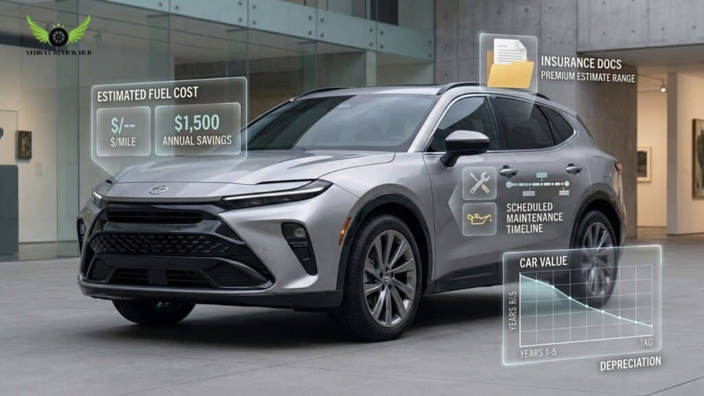 Toyota Crown Signia hybrid powertrain and chassis components related to ownership cost analysis
