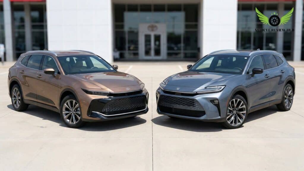 Toyota Crown Signia 2026 hybrid SUV XLE and Limited trim exterior comparison