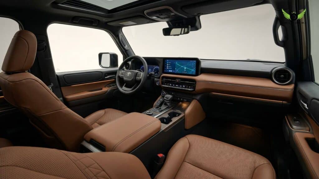 Toyota Land Cruiser interior comfort and rugged exterior design