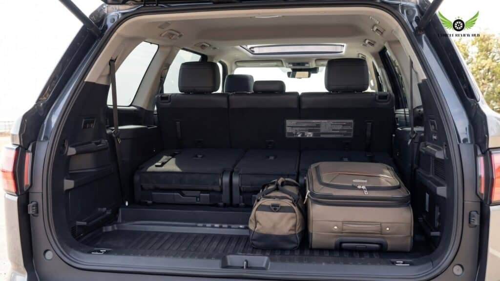 Toyota Sequoia cargo space behind third row seats