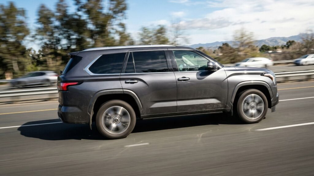 Toyota Sequoia driving smoothly on highway