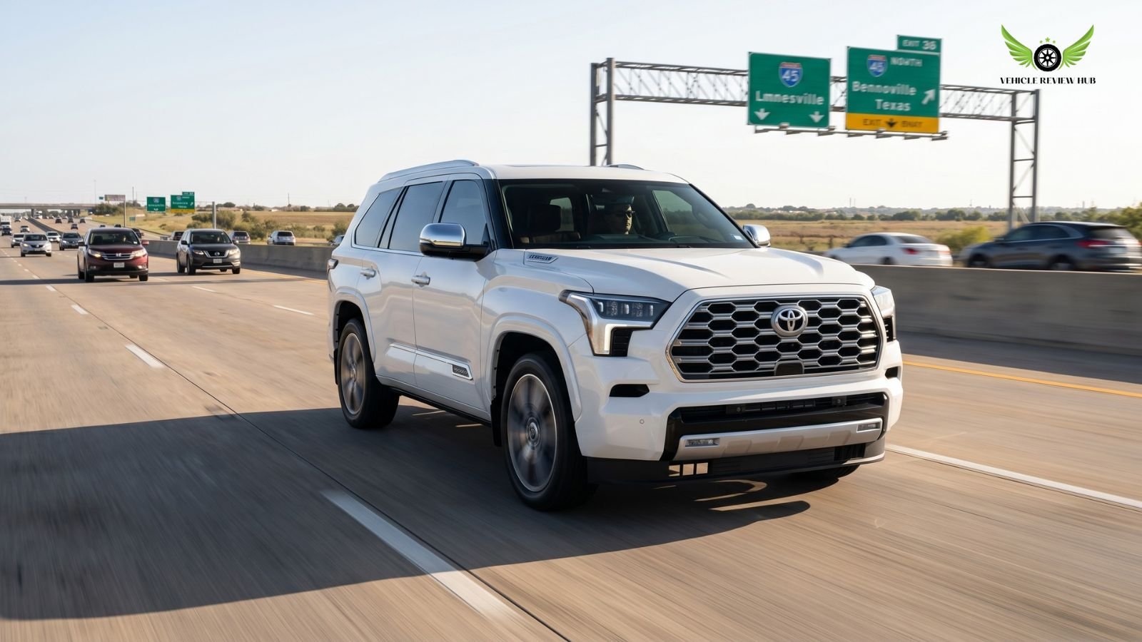 Toyota Sequoia performance driving on an American highway