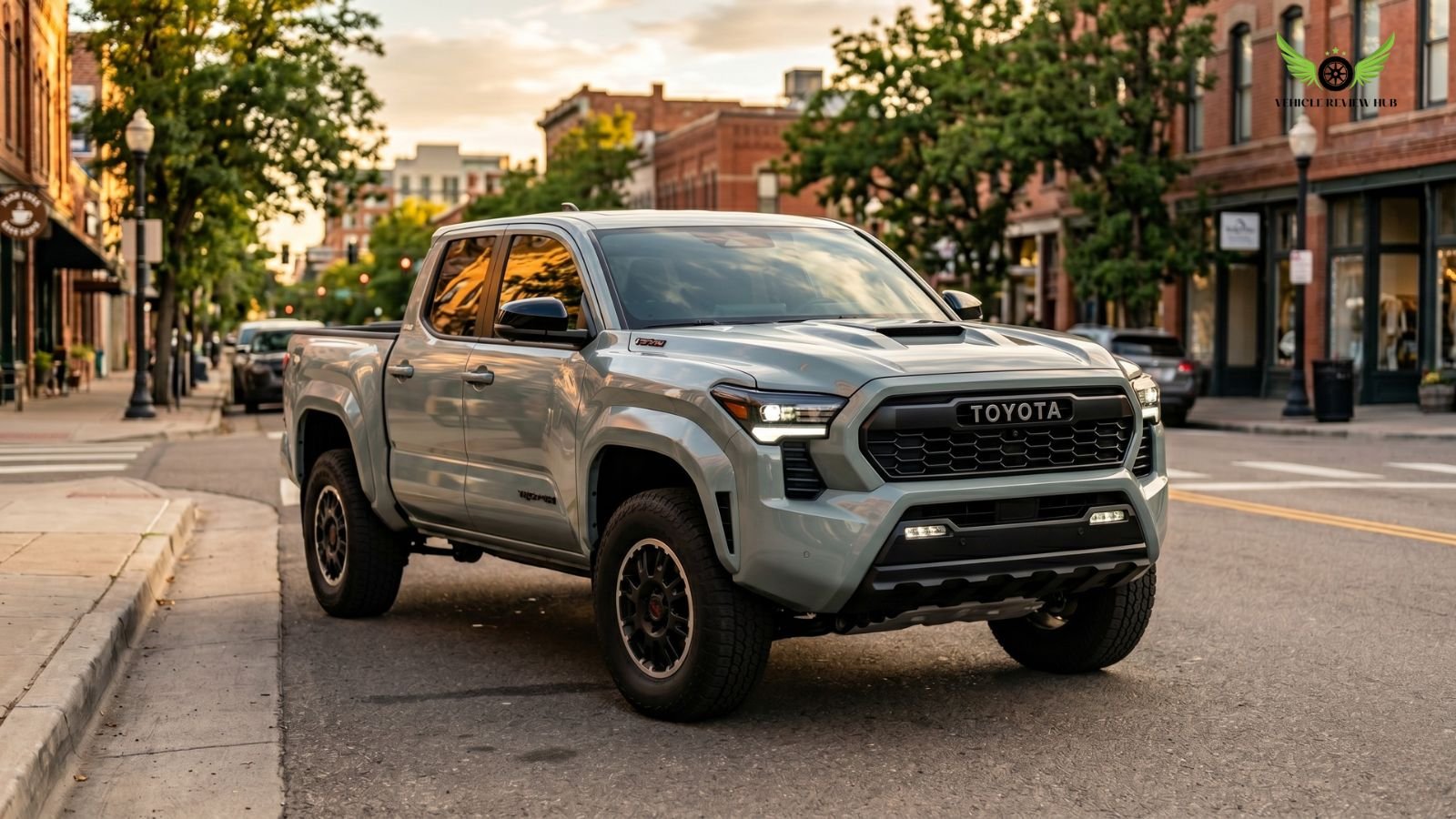 Toyota Tacoma front view on USA street realistic truck image
