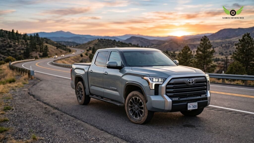 Toyota Tundra full size pickup truck driving on USA highway