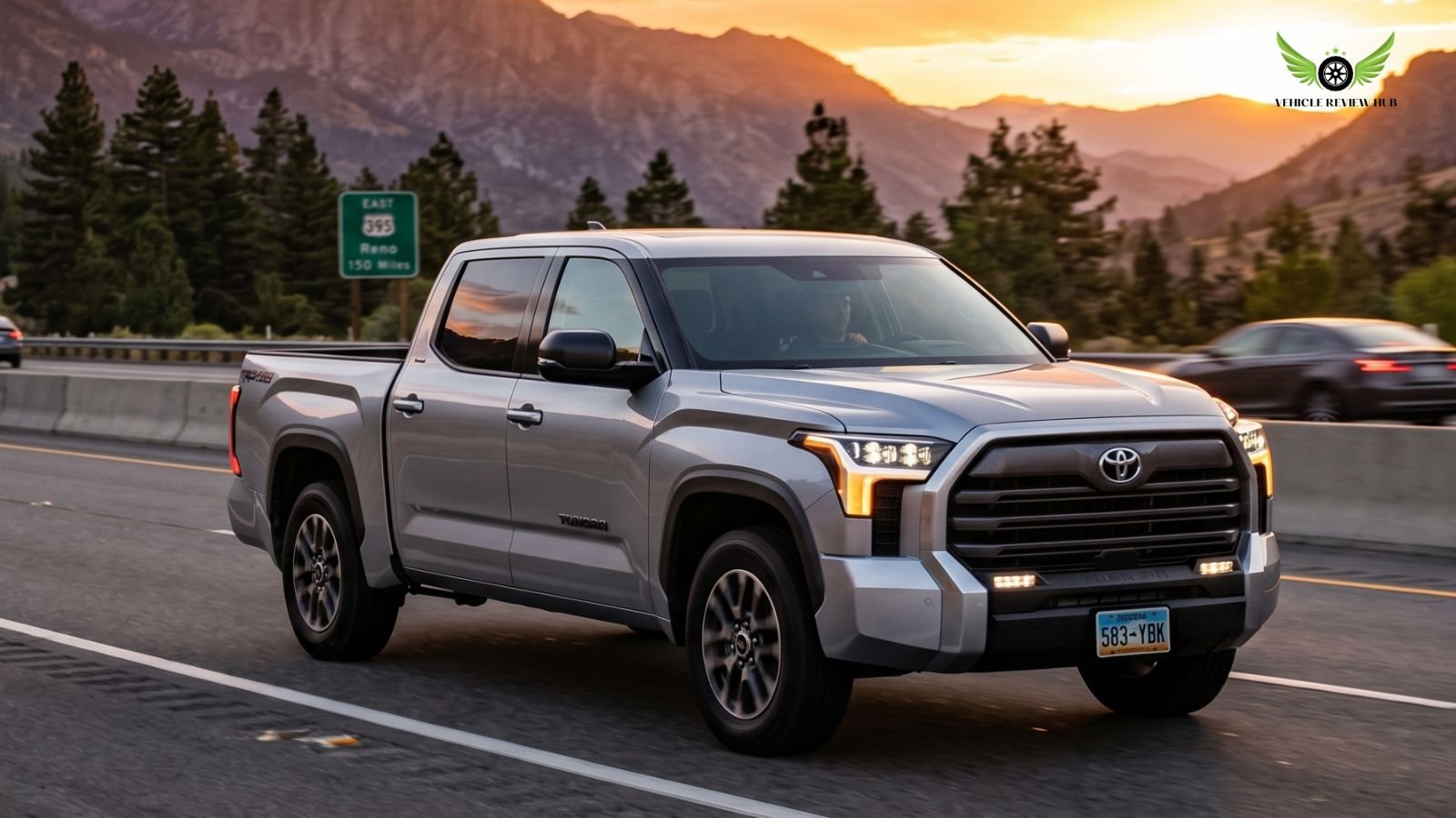 Toyota Tundra driving on highway showing real fuel economy
