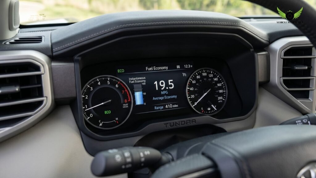 Toyota Tundra Mileage display dashboard fuel economy