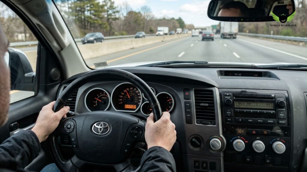 Toyota Tundra high mileage dashboard showing long term reliability