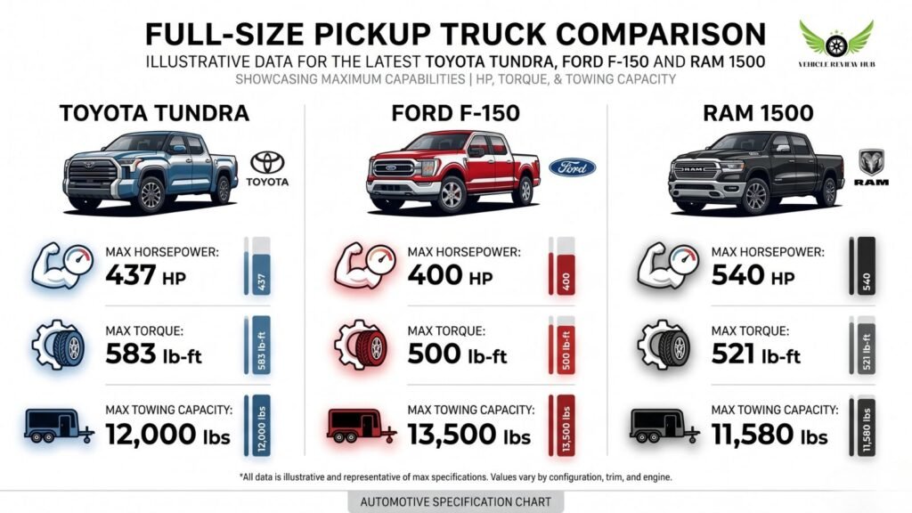 Toyota Tundra vs Ford F150 vs RAM 1500 comparison