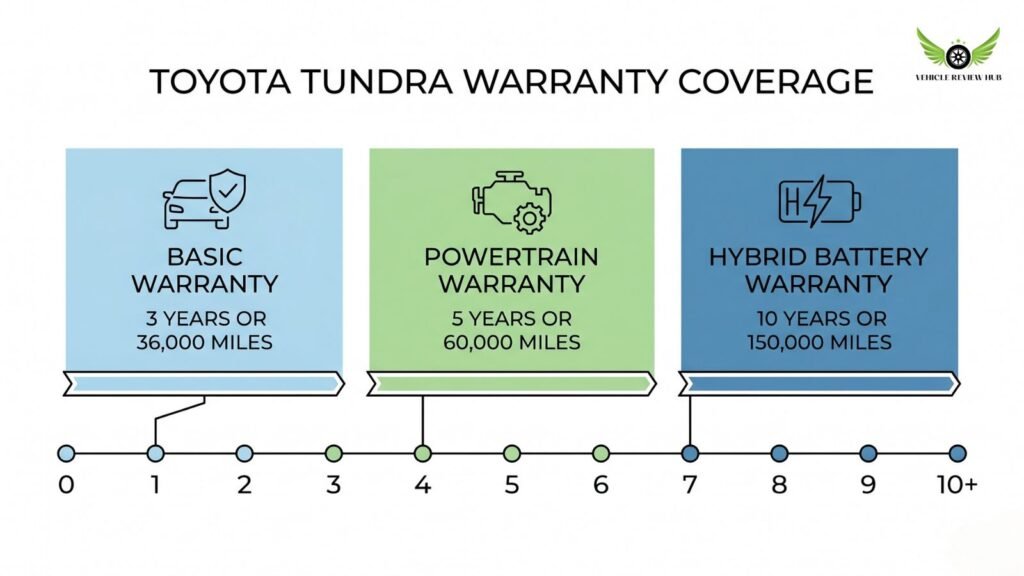 Toyota Tundra warranty timeline showing coverage periods