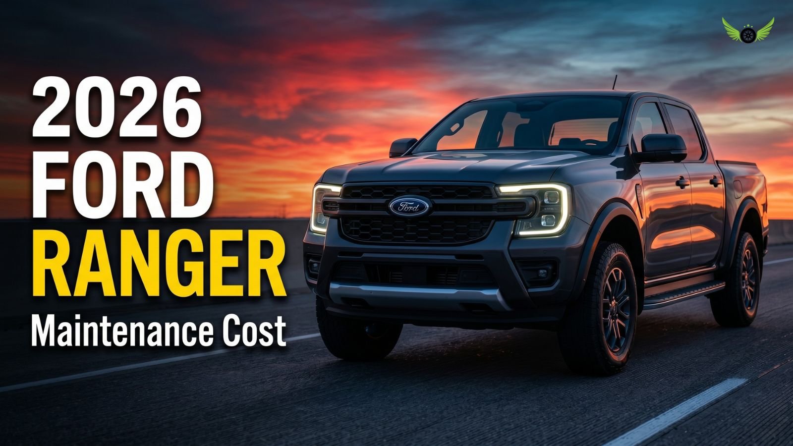 2026 Ford Ranger parked outside a modern American service garage