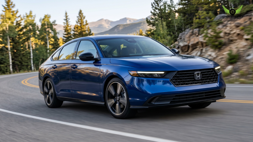 2026 Honda Accord cornering on a mountain highway road