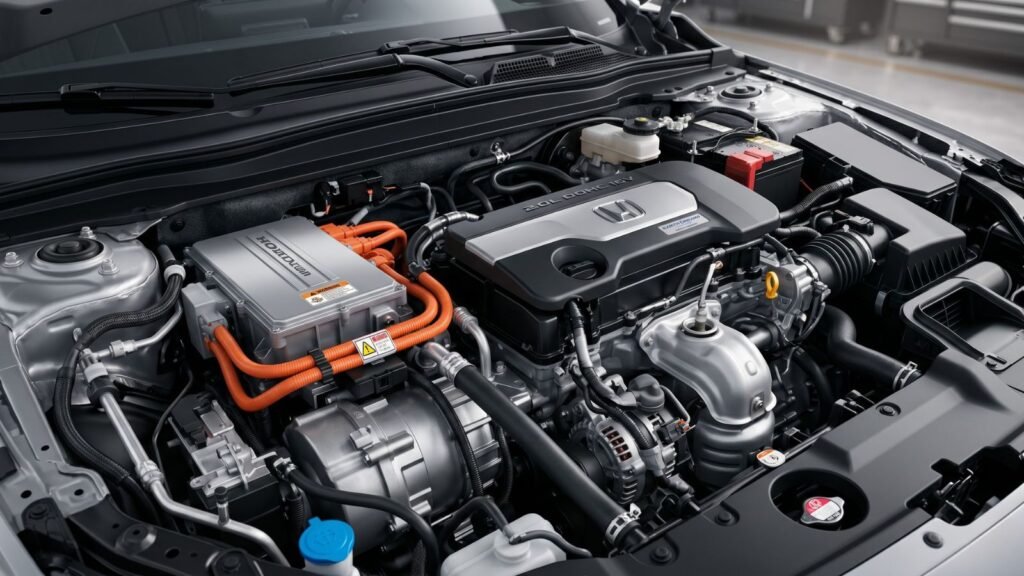 2026 Honda Accord hybrid engine bay close-up view