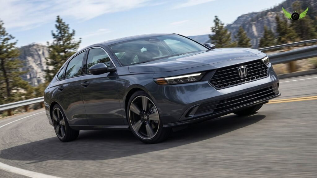 2026 Honda Accord Hybrid cornering on a mountain road