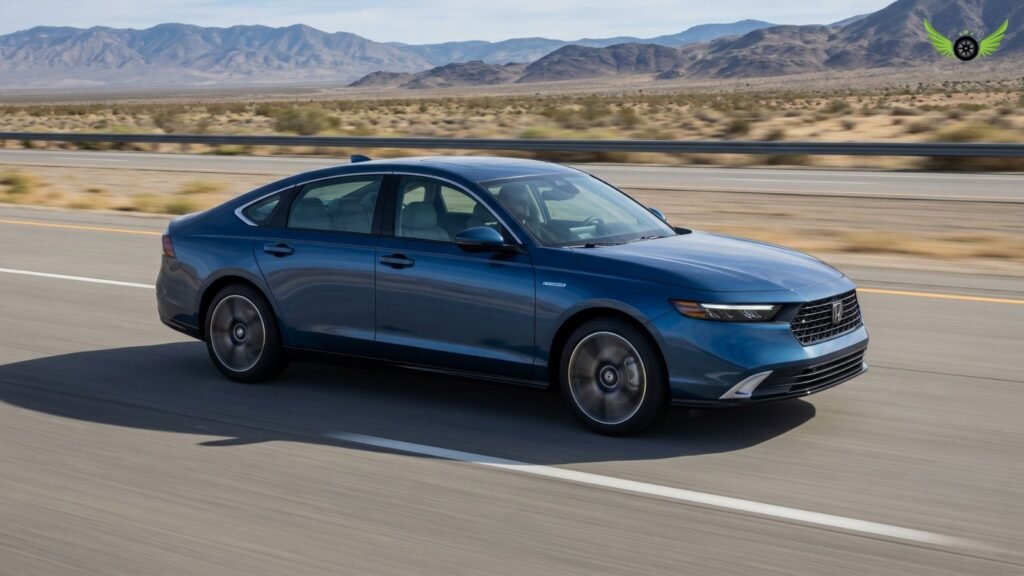 2026 Honda Accord Hybrid driving through American city traffic