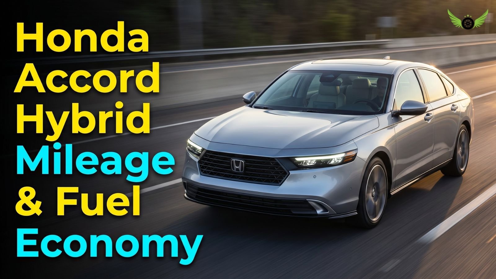 2026 Honda Accord Hybrid driving on an American highway during sunrise