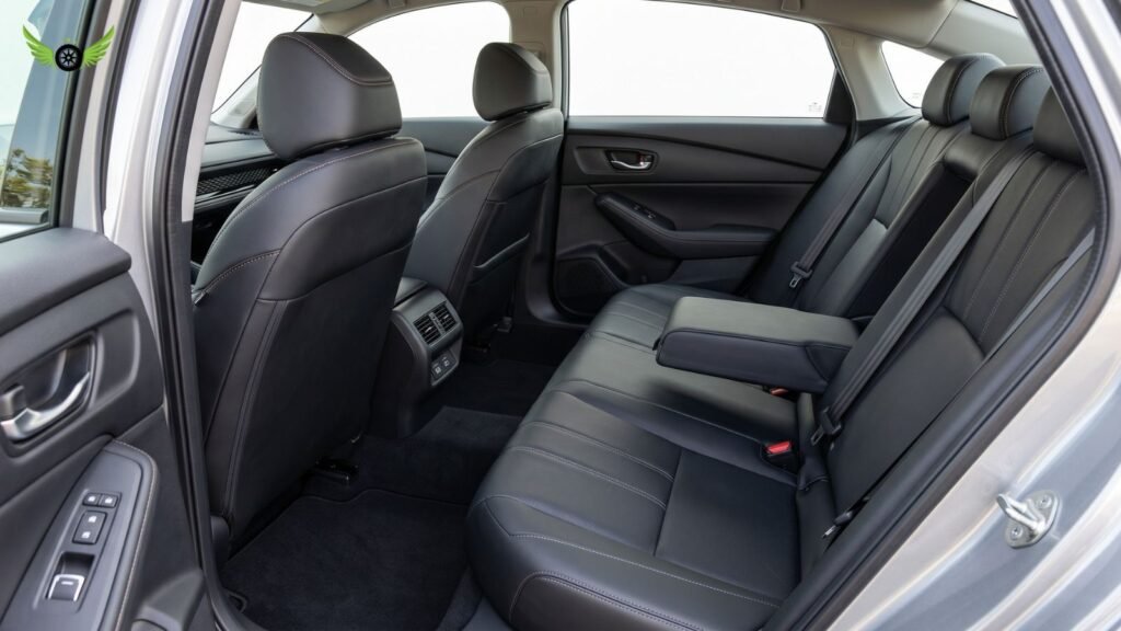 Rear passenger seating area inside the 2026 Honda Accord Hybrid