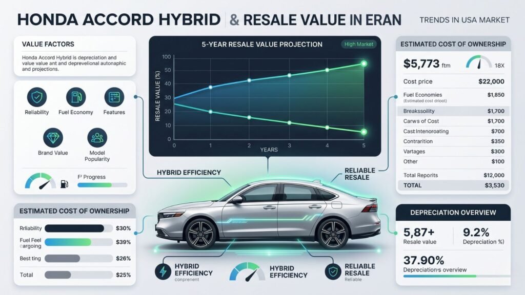 Depreciation and resale value infographic for the 2026 Honda Accord Hybrid