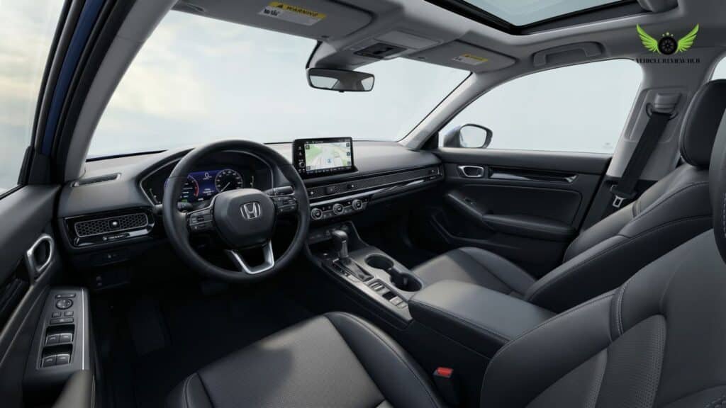 Interior cabin view of the 2026 Honda Civic Sedan Sport Touring Hybrid
