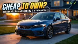 2026 Honda Civic Sedan parked in an American suburban driveway during sunset