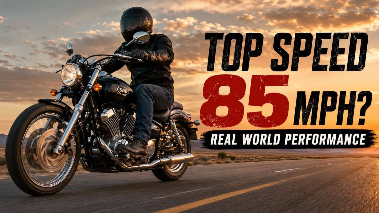 Yamaha V Star 250 cruiser motorcycle top speed and performance review on an American highway