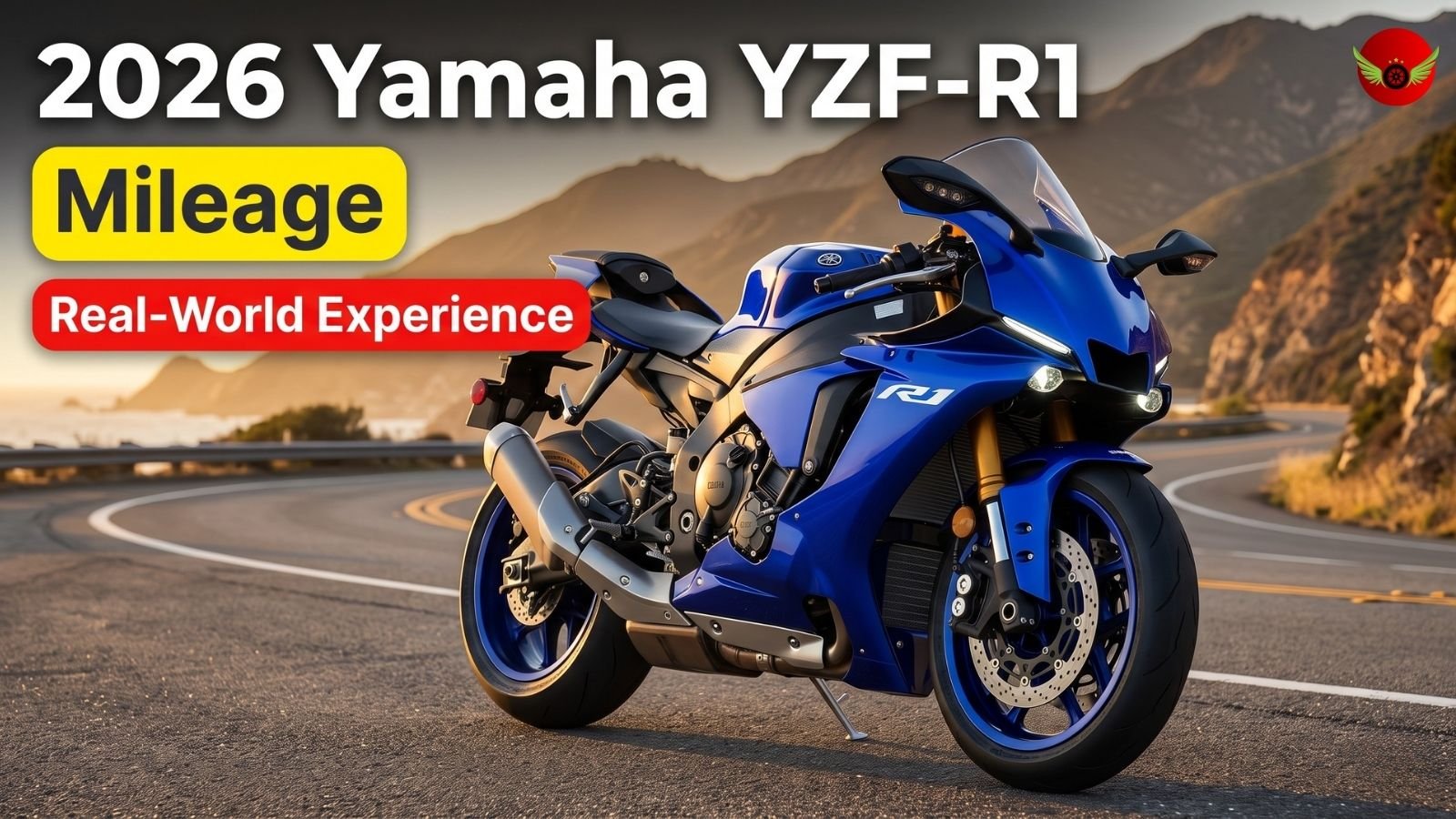 2026 Yamaha YZF-R1 parked on an American highway showing real-world mileage, fuel economy and riding experience