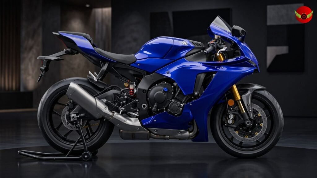 2026 Yamaha YZF-R1 side profile showing the full design of Yamaha's flagship superbike