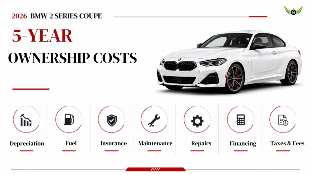 2026 BMW 2 Series ownership cost breakdown including fuel, insurance, maintenance and repairs