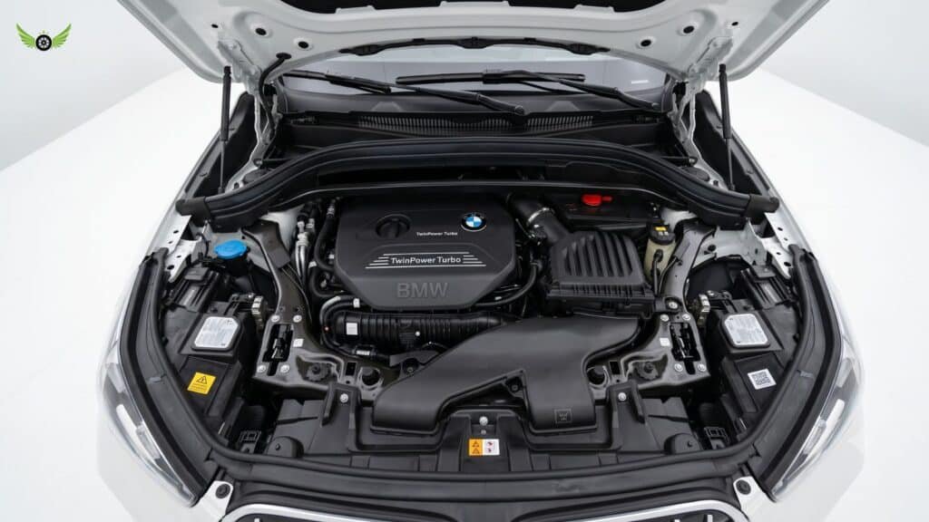 2026 BMW X1 2.0L TwinPower Turbo engine under the hood