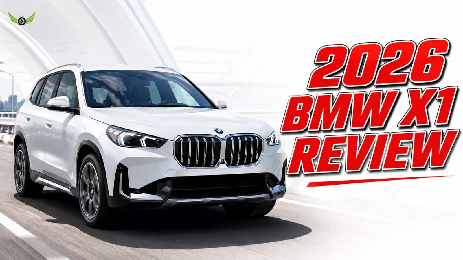 2026 BMW X1 xDrive28i luxury compact SUV front three-quarter view on an American road