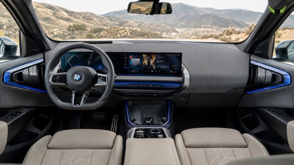 2026 BMW X3 interior with BMW Curved Display and digital dashboard