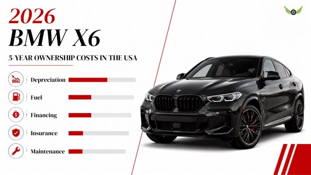 2026 BMW X6 five-year ownership cost breakdown including fuel, maintenance and depreciation
