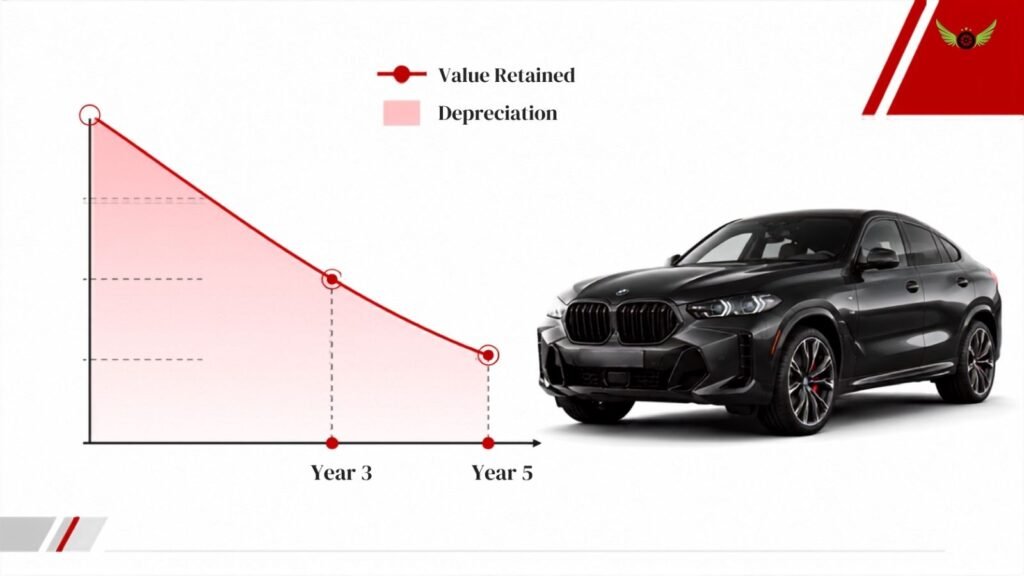 2026 BMW X6 resale value and depreciation over three and five years