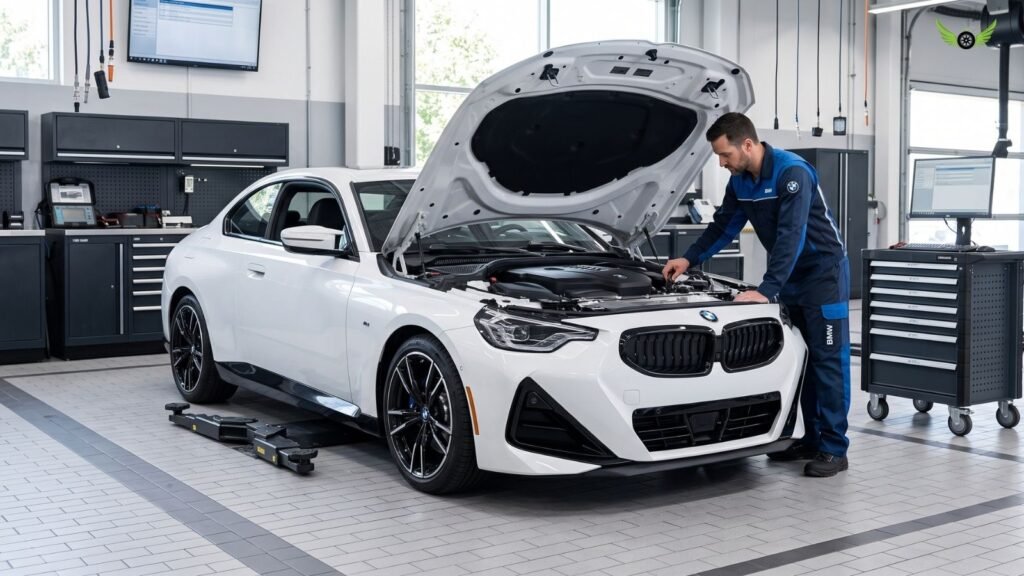 BMW 2 Series receiving professional maintenance for long-term ownership