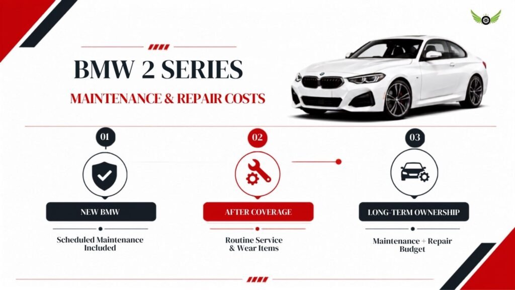 BMW 2 Series maintenance and repair cost timeline for different ownership stages