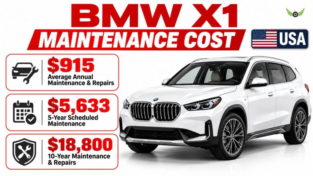 BMW X1 maintenance and repair costs including annual, five-year and ten-year ownership expenses