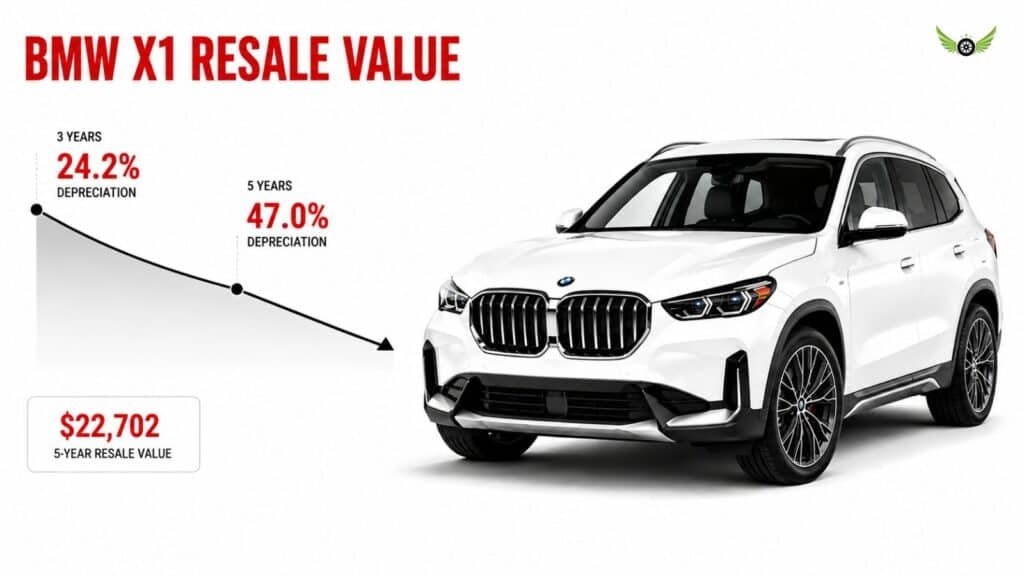 BMW X1 resale value and three-year and five-year depreciation data