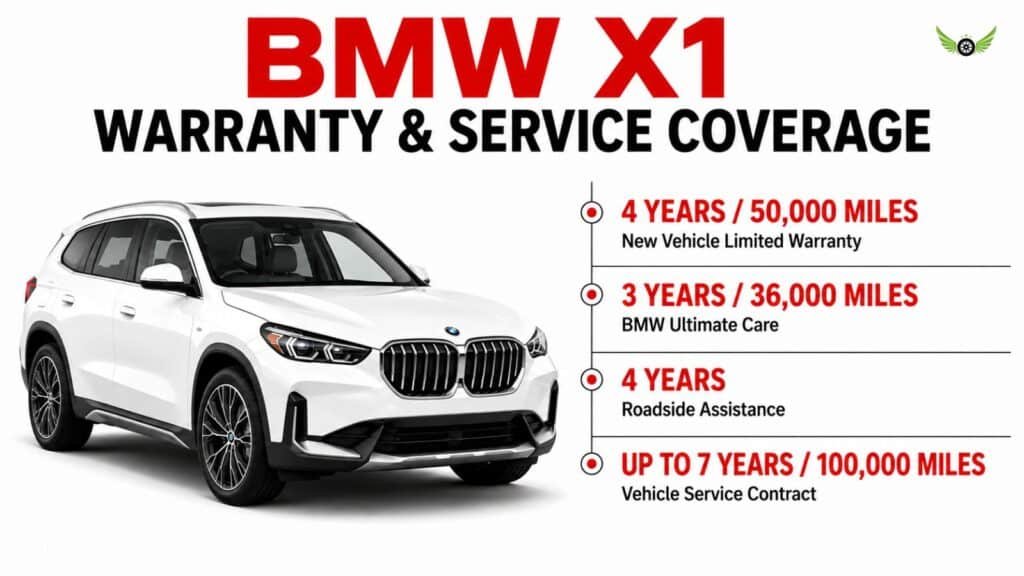 2026 BMW X1 factory warranty and BMW Ultimate Care service coverage