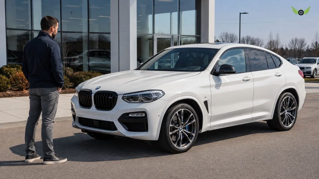 BMW X4 being inspected as part of a luxury SUV buying guide